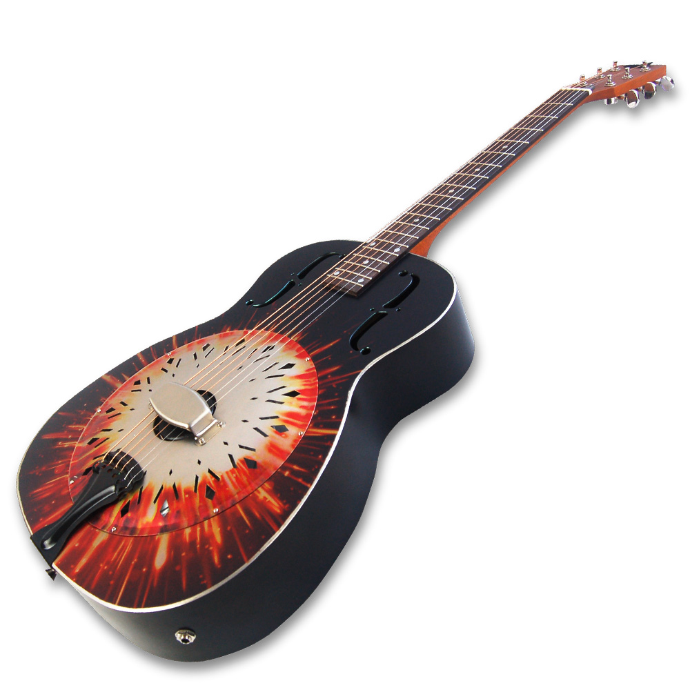 Kinglos brass resonator with good quality for sale gypsy jazz mini electric guitar