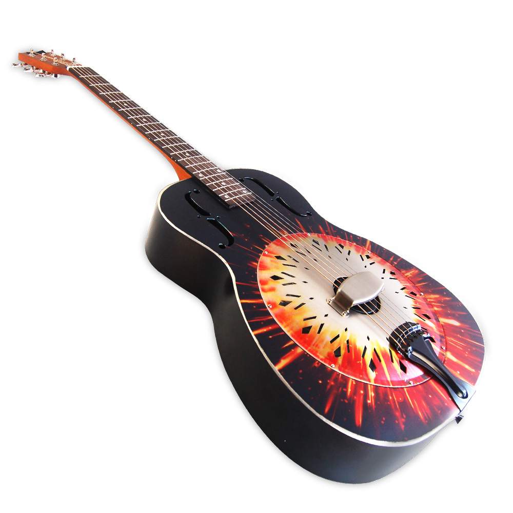 Kinglos brass resonator with good quality for sale gypsy jazz mini electric guitar